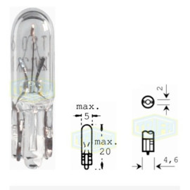 Лампа автомобильная с клиновидним цоколем Trifa 24V 2W W 2x4,6d (01705)