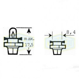 Лампа автомобильная с клиновидним цоколем Trifa 12V 1,2W (2718)