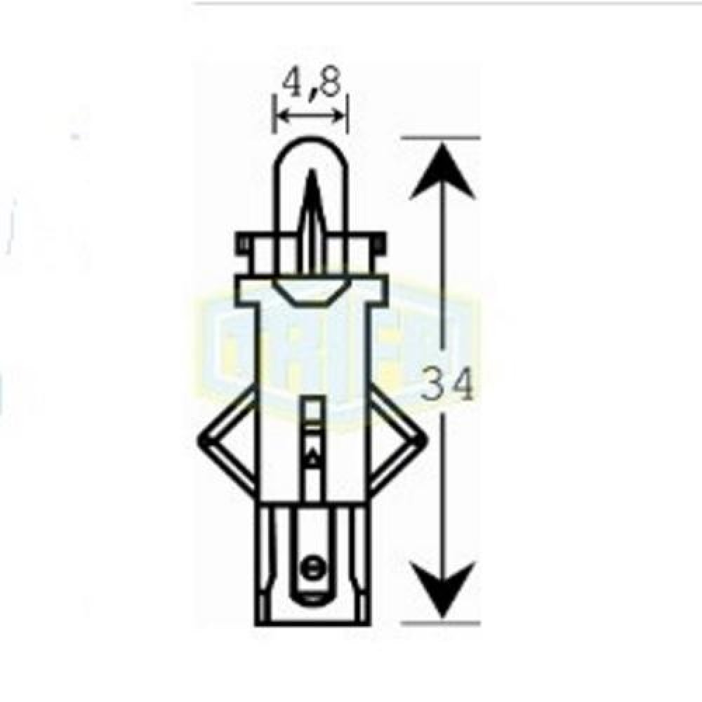 Лампа автомобильная с клиновидним цоколем Trifa 12V 1,2W black (2735)