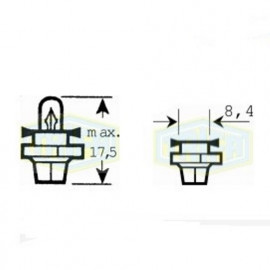 Лампа автомобильная с клиновидним цоколем Trifa 12V 1,3W (2716)