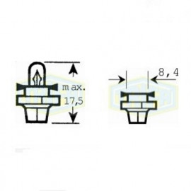 Лампа автомобильная с клиновидним цоколем Trifa 12V 2W BX 8,4d (02717)