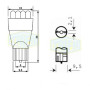 Лампа автомобильная светодиодная LED с пластиковим цоколем Trifa 12V 0,81W W2,1x9,5d T15 60mA white (02884)