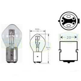 Лампа автомобильная для фары S2 Sym. 12V 35/35W BA 20d (00523)