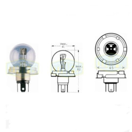 Лампа автомобильная  Асим. для фары Trifa 12V 45/40W P 45t Spar kit (00501-250)