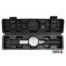 Ключ динамометричний YATO : квадрат 1/4", F= 0,5- 5 Нм  зі стрілочно циферблатною шкалою YT-07830