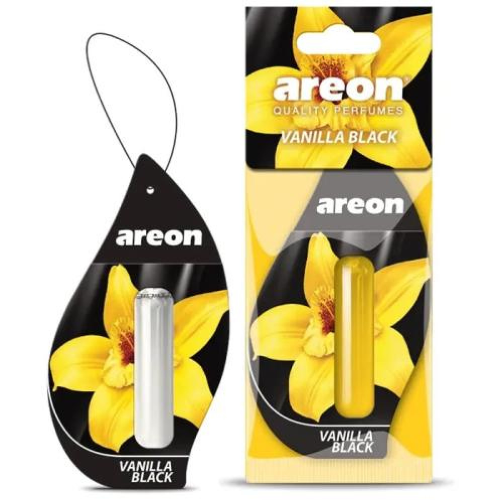 Освежитель воздуха жидкий листик AREON "LIQUID" Vanilla Black  5ml