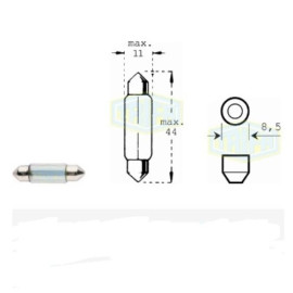 Лампа автомобильная  Festoon лампа Trifa 24V 10W SV 8,5-8 11x41 (01223)