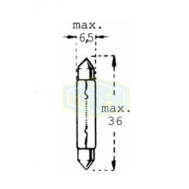 Лампа автомобильная  Festoon лампа Trifa 24V 3W S 5,5 6,5x33 (00212)