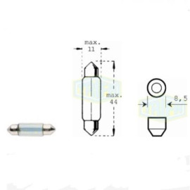 Лампа автомобильная  Festoon лампа Trifa 24V 5W SV 8,5-8 11x41 (01208)