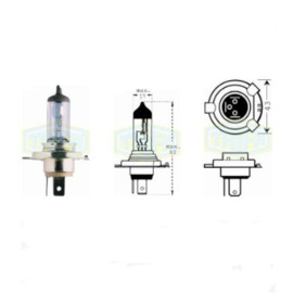 Лампа автомобильная  Галогенная лампа для фары Trifa H4 12V 100/90W (01611)