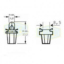 Лампа автомобильная с клиновидним цоколем Trifa 12V 0,4W BX 8,5d (02723)