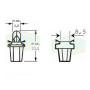 Лампа автомобильная с клиновидним цоколем Trifa 12V 0,4W BX 8,5d (02723)
