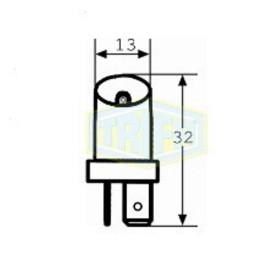 Лампа автомобильная с клиновидним цоколем Trifa 24V 2,4W REF9 T2 white (02771)