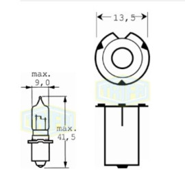 Лампа автомобильная для фары мотоцикла Trifa HS2 12V 15W PX 13,5s (00412)