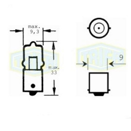 Лампа автомобильная Мини-ваттная галогеновая лампа Trifa 12V 20W BA 9s (01641)