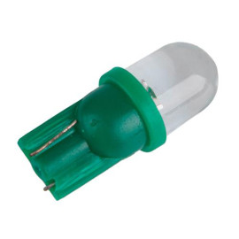 Лампа автомобильная светодиодная LED с пластиковим цоколем Trifa 12V 0,27W W2,1x9,5d T10 20mA green (02802)