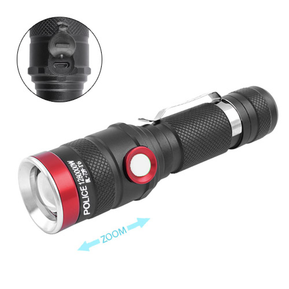 Фонарь  Police 736/739-T6, 1x18650, zoom, ЗУ microUSB, Box