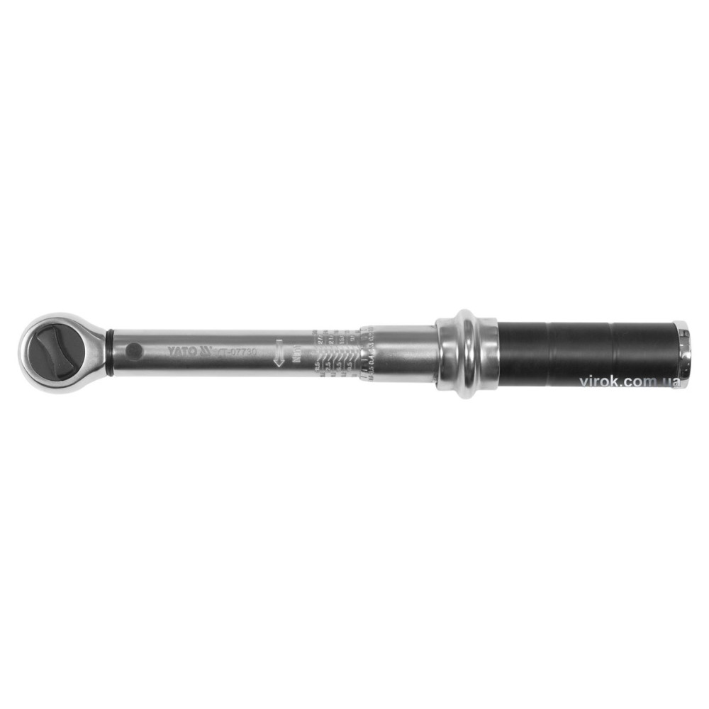 Ключ динамометричний YATO : квадрат 3/8", F= 6- 30 Нм, L= 295-316 мм YT-07730