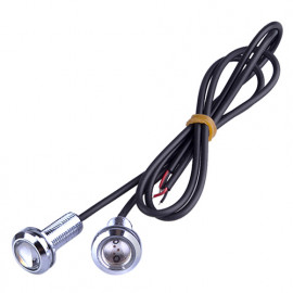 Болты для крепления номера с подсветкой 18-COB 12V хромированные 2шт.  Red (AG-10864)