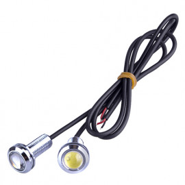 Болты для крепления номера с подсветкой 18-COB 12V хромированные 2шт.  White (AG-09468)