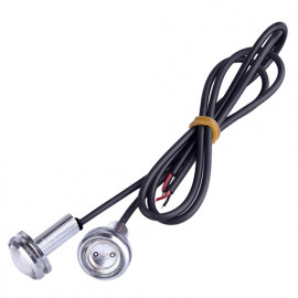 Болты для крепления номера с подсветкой 23-COB 12V хромированные 2шт.  Red (AG-10866)