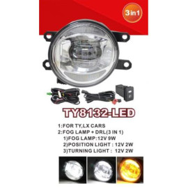 Фары доп.модель Toyota Cars/TY8132-LED/FOG-12V9W900Lm+DRL-2W+Turn-2W/эл.проводка