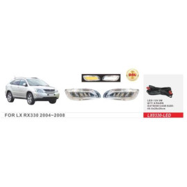 Фары доп.модель Lexus RX 350 2004-09/LX0330-LED/DRL-12V3W/эл.проводка