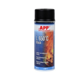 APP Краска аэрозольная L650*C Black Spray, черный 400ml
