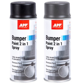 APP Краска аэрозольная Bumper Paint 2 в1 Spray структурная 400 мл, серая