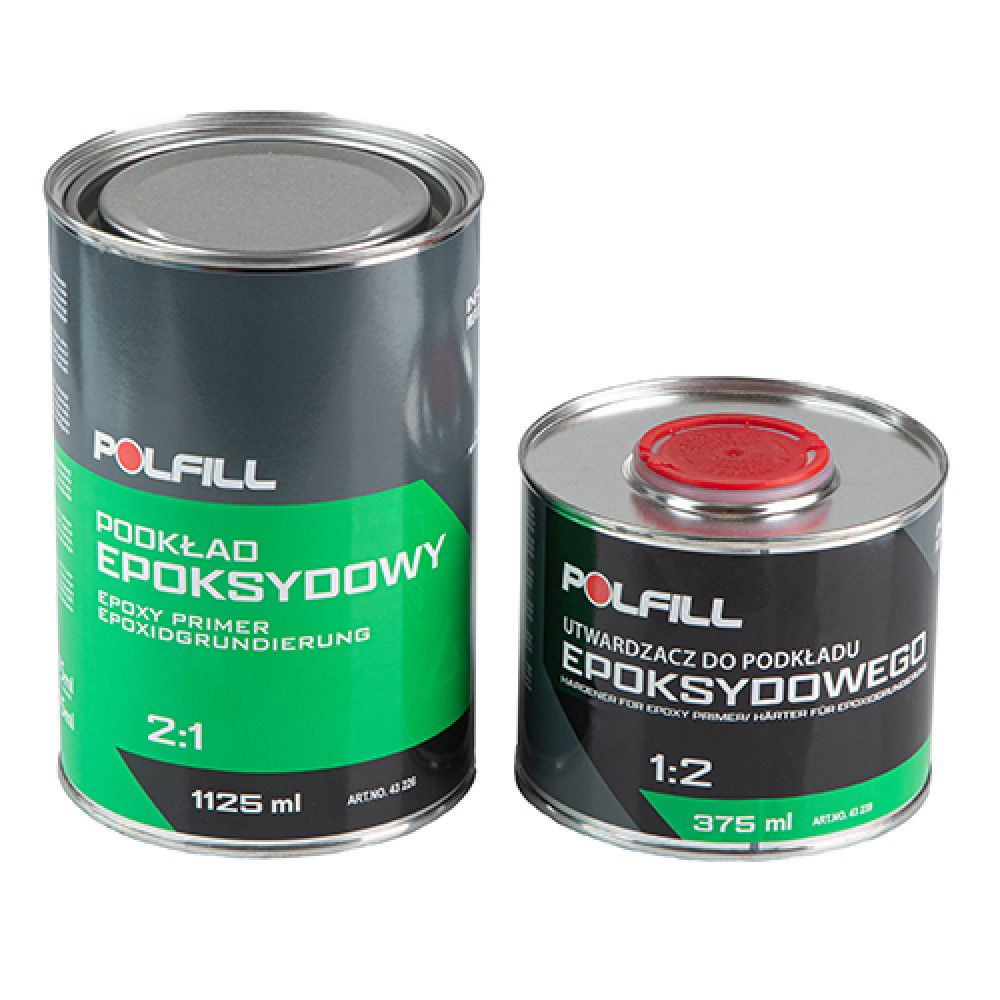 Polfill Грунт епоксидний Polfill 2:1 "мокрый по мокрому" 0.750l + затв.375ml, серый