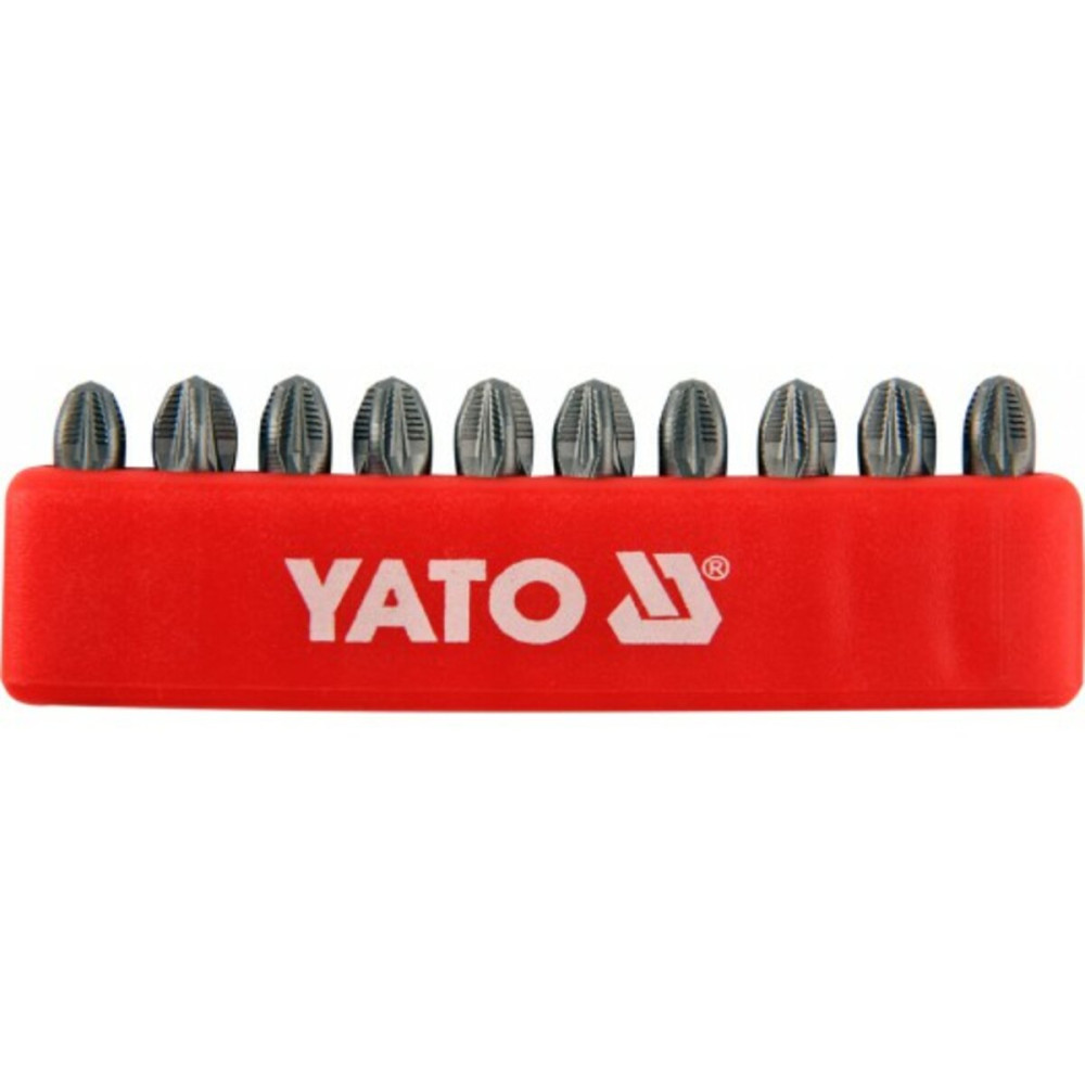 Набір насадок викруткових YATO : "Pozidriv" РZ3 x 25 мм. HEX 1/4" 10 шт. [25/200]