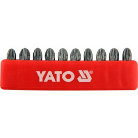 Набір насадок викруткових YATO : "Pozidriv" РZ3 x 25 мм. HEX 1/4" 10 шт. [25/200]