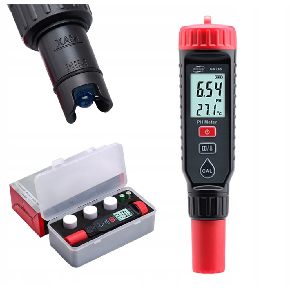 Измеритель кислотности и температуры (pH-метр) 0-14 pH (+/-0,1%) BENETECH GM765