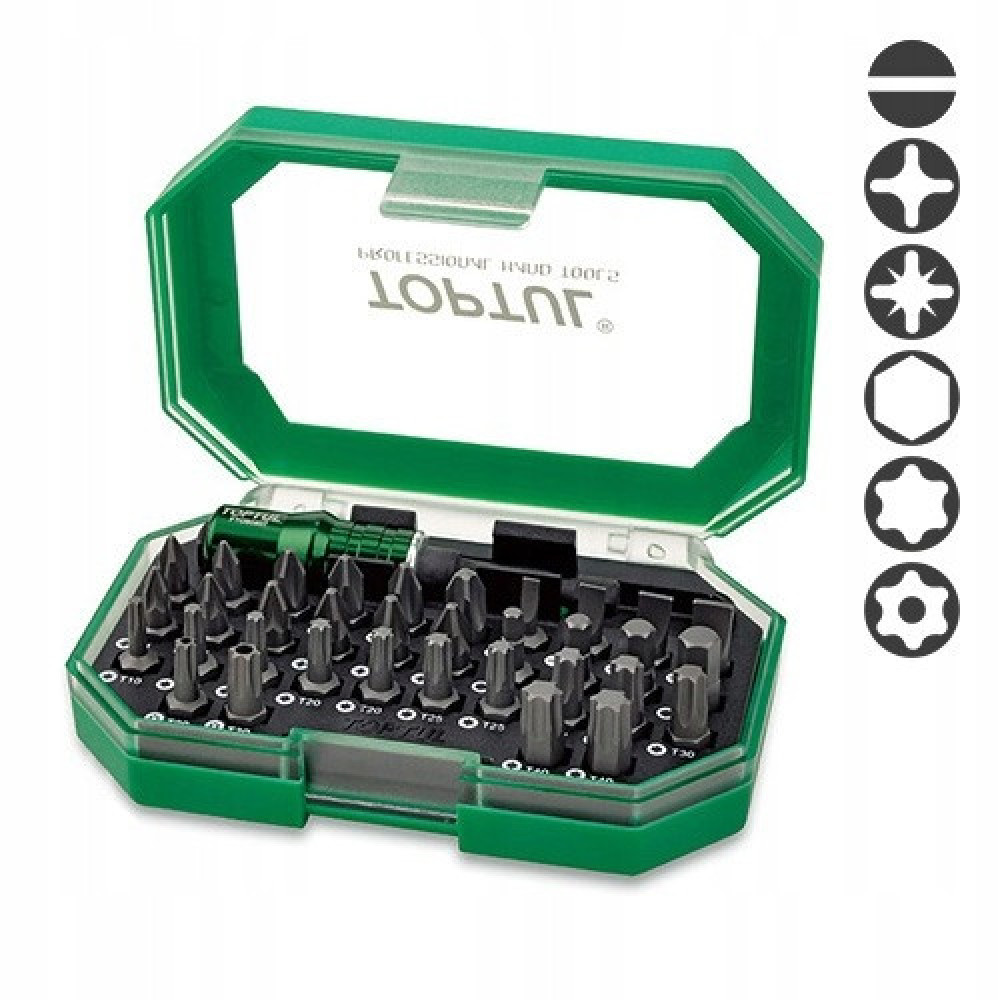 Набор биты-насадки TOPTUL 1/4" 35ед. GACW3502