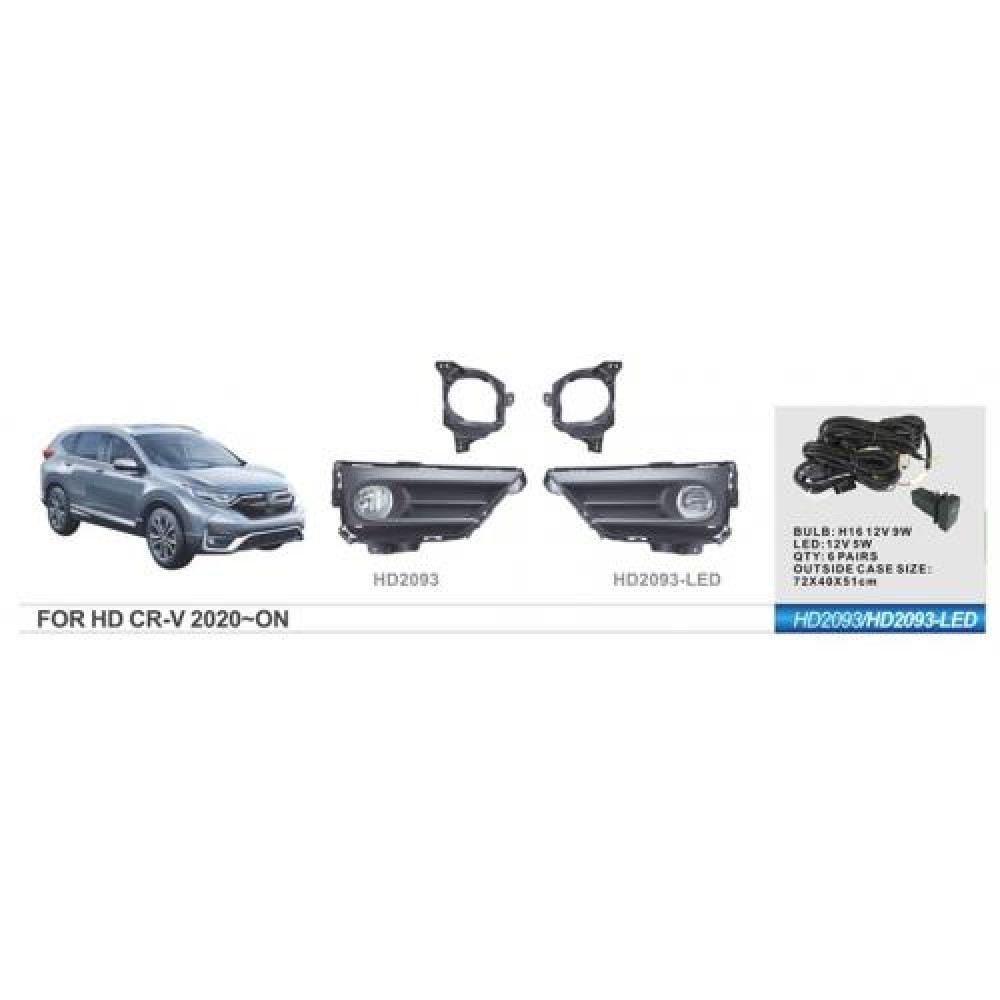 Фары доп.модель Honda CR-V/2019-/HD-2093/U.S TYPE/H8-12V35W/эл.проводка