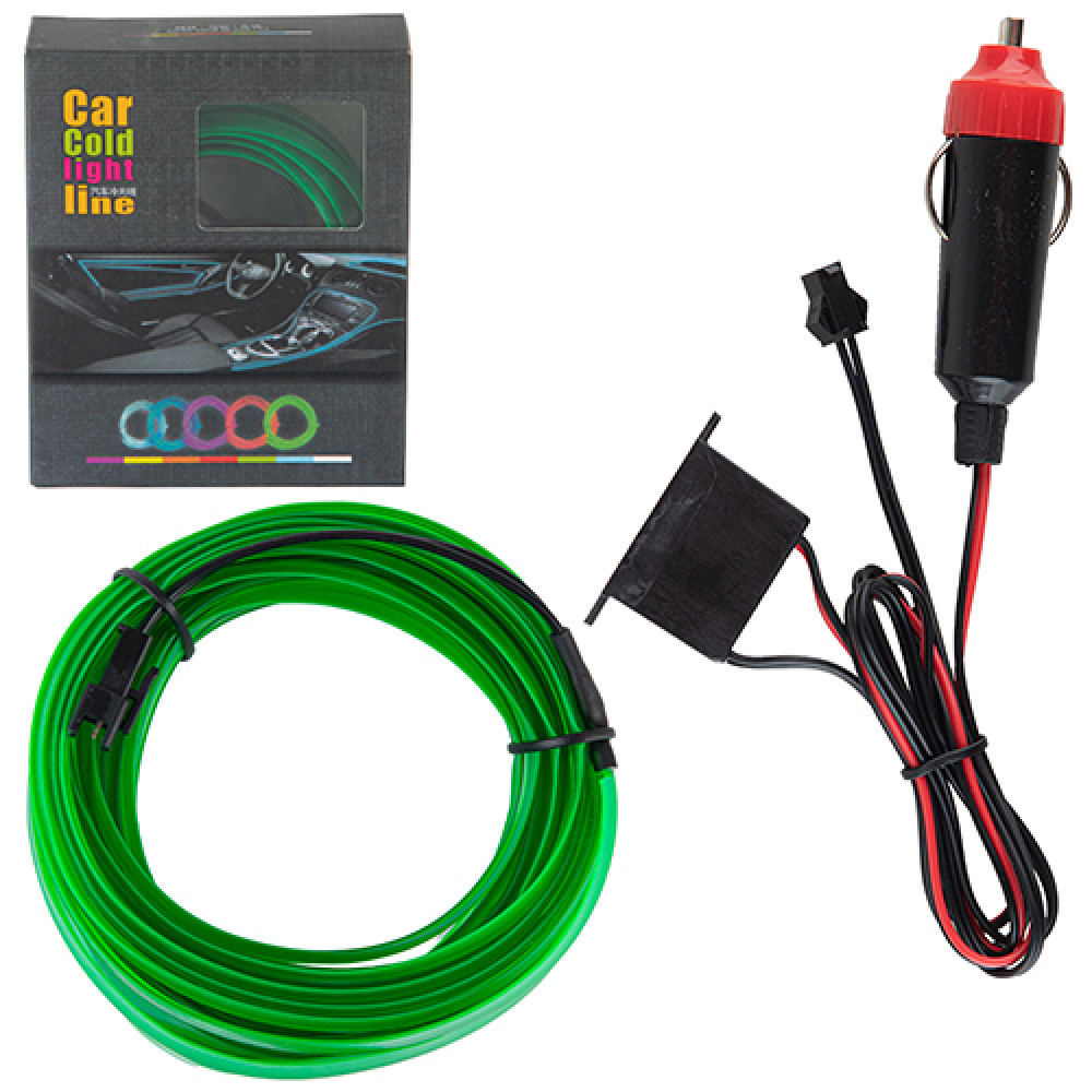 Подсветка салона гибкий холодный неон 5 м Green AL01-5M G (AL01-5M G)