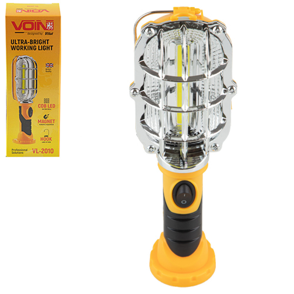 Переноска VOIN VL-2010, LED COB 3W/250Lm, 3xAA (не в комплекте)