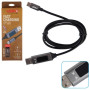 Кабель VOIN CC-3201C GY , USB - Type C 3А, 1m, grey с дисплеем