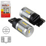 Лампа PULSO/габаритная/LED 7440/W3x16d/14SMD-2835/1контакт/9-18v/1050lm/WHITE