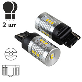 Лампа PULSO/габаритная/LED 7440/W3x16d/14SMD-2835/1контакт/9-18v/1050lm/WHITE