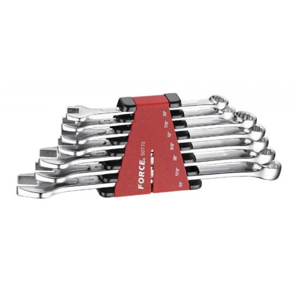Набор ключей рожково-накидных 7 пр. (3/8"-3/4") (FORCE 5077S)