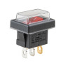 Переключатель on-off с подсветкой 12V квадратный Red 19*29*18мм 6A 250V 10A 125/250V 6A 250V