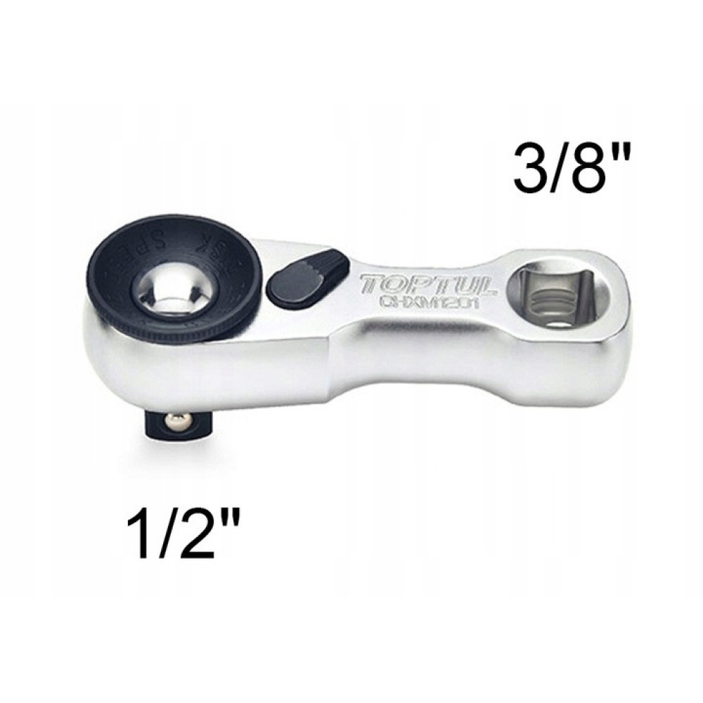 Трещотка 1/2" мини 72 зубца "гусиная лапка", быстрый диск  TOPTUL CHXM1601