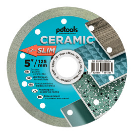 Круг алмазный отрезной 1A1R 125 CERAMIC SLIM для ручного инструмента