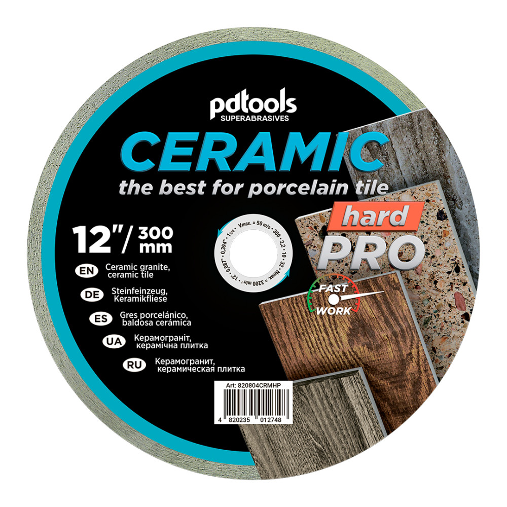 Круг алмазный отрезной 1A1R 300 CERAMIC HARD PRO для стационарного оборудования