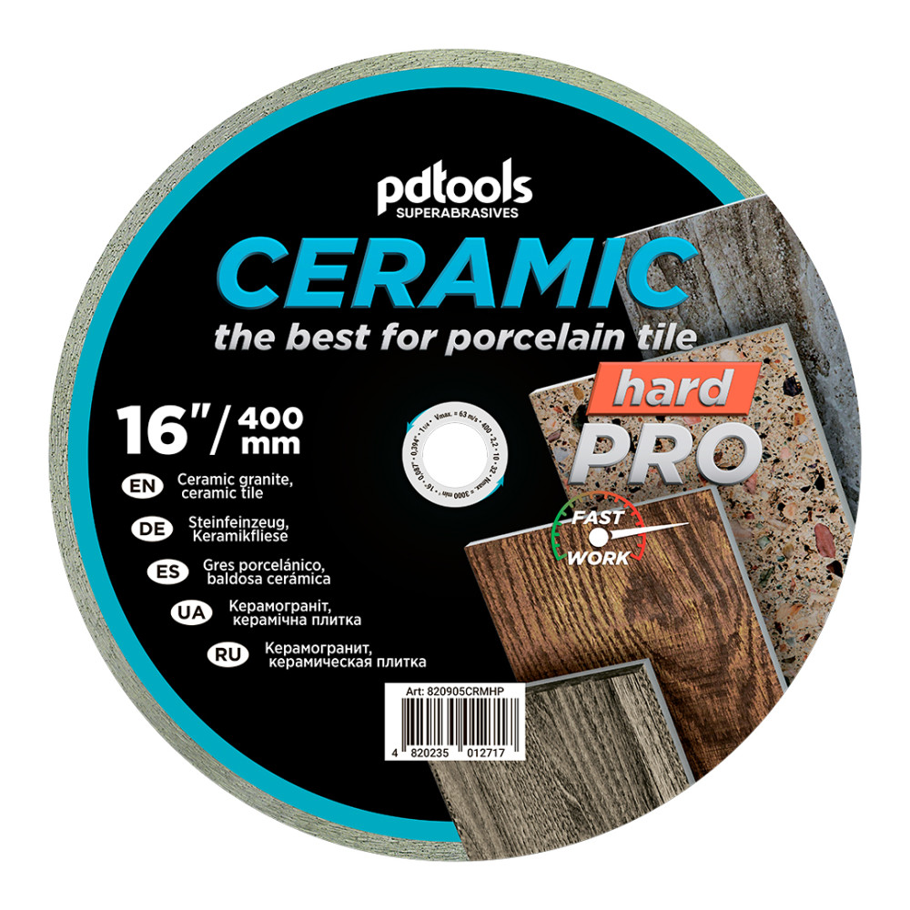 Круг алмазный отрезной 1A1R 400 CERAMIC HARD PRO для стационарного оборудования