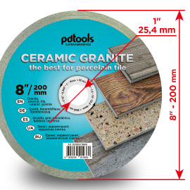 Круг алмазний вiдрiзний СERAMIC GRANITE 1A1R 200 для стаціонарного обладнання