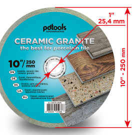 Круг алмазний вiдрiзний СERAMIC GRANITE 1A1R 250 для стаціонарного обладнання