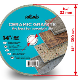Круг алмазний вiдрiзний СERAMIC GRANITE 1A1R 350 для стаціонарного обладнання