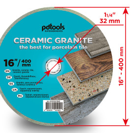 Круг алмазний вiдрiзний СERAMIC GRANITE 1A1R 400 для стаціонарного обладнання